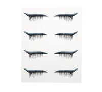 Ciieeo 4 Paia Adesivi Eyeliner Glitter Blu, Strisce Adesive per Occhi Leggeri e Traspiranti, Trucco Occhi per Feste, Carnevali e Cosplay