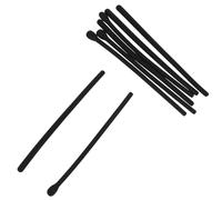 Ciieeo 4 Paia Copri-aste per Occhiali in Silicone Nero Antiscivolo | Adatti a Aste Sottili da 0, 9 a 1, 2mm, Comfort Dietro L'orecchio, per Sport e Attività All'aperto