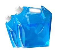 Ciieeo 4 Pezzi Borsa per Acqua Pieghevole da 5l in PE per Esterni, capacità Grande, Salvaspazio e Facile da Riporre, per Escursioni e Barbecue