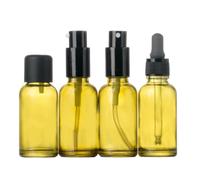 Ciieeo 4 Pezzi Bottiglia da Viaggio in Vetro 5ml per Lozione e Spray | Ricaricabile, Leggero e Perdite, per Viaggi e Trasferte Lavoro, Formato Compatto