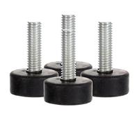 Ciieeo 4 Pezzi Piedini Regolabili per Mobili in Gomma Vite M8 da 25 Mm, Livellatori Antivibranti e Antiscivolo per Tavoli, Divani e Banchi da Lavoro, Supporto Robusto per Carichi