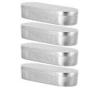 Ciieeo 4 Pezzi Scatola in Alluminio Argento con Coperchio per Strumenti da Laboratorio Leggero con Elevata Tenuta per Esperimenti e Stazioni di Lavoro Mobili