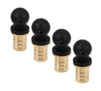 Ciieeo 4 Pezzi Tappi per Bottiglie Vino Ottone Forma da Design Classico Decorazioni Uniche Accessori Versatili per Vino e Frizzanti per Home Decor e Regali