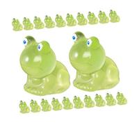 Ciieeo 40 mini statuette a forma di rana in resina che si illuminano al buio, decorazioni creative per terrario, acquario, decorazione da tavolo, statue di animali luminose per gli amanti delle