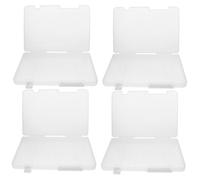 Ciieeo 4pezzi Scatola Portaoggetti in Scatola Portadocumenti Trasparente Coperchio Contenitore Organizer Portatile Per Documenti Assegni Ricevute e Piccoli Oggetti