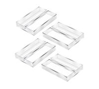 Ciieeo 4pezzi Supporto per Targhetta da Tavolo Acrilico Trasparente per Decorazioni di Matrimoni e Eventi Base Resistente per Esposizione di Segnaposto e Menu