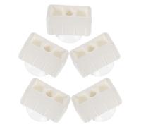 Ciieeo 5 Pezzi Clip di Rinforzo per Recinto in Plastica Bianca con Base a Ventosa, Accessorio per Sicurezza Cancelletto e Stabilizzatore per Cameretta