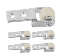 Ciieeo 5 Pezzi Door Pulley Sliding Rollers Silent Nylon Galvanized Iron Guide Wheels For Furniture Dining Tables Wardrobes Smooth Sliding