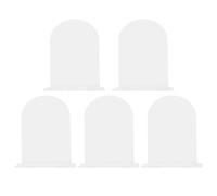 Ciieeo 5 Pezzi Segnatavolo Matrimonio in Acrilico Trasparente Supporto, Cartelli Vuoti per Feste e Banchetti, Porta Numero Tavolo Resistente 12,7x17,8 Cm per Decorazioni Eventi