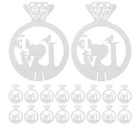 Ciieeo 50 etichette per bicchieri da vino per feste di matrimonio - Ciondoli di carta per bicchieri da vino, segnalibri di carta per bevande per addio al nubilato