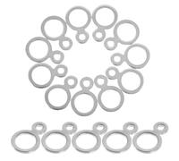 Ciieeo 50 Pezzi Connettore Accessorio Stabile e Versatile Doppio Foro a Forma di 8 in Acciaio Inossidabile Argento Anelli e Ganci Resistenti per Pesca