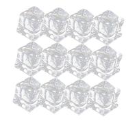 Ciieeo 50 Pezzi Cubetti di Ghiaccio Artificiale in Acrilico Trasparente Riutilizzabili Realistici Quadrati per Decorazioni Casa Fotografia e Centrotavola