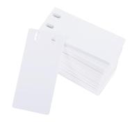 Ciieeo 50 Pezzi Etichette per Cavi PVC Vuote Bianche Write-On Impermeabili per Segnacavi e Identificazione dei Cavi Elettrici