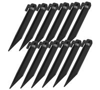 Ciieeo 50 Pezzi Picchi Da Per Tosaerba Picchetti Per Tende Pesanti Pali in Tessuto Paesaggistico Pali Da Giardino Piolo Per La Pesante Picchetto a Plastica Nero