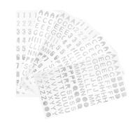 Ciieeo 6 Fogli Adesivi Lettere e Numeri Autoadesivi in Plastica Argento per Scrapbooking e Artigianato, Facili da Attaccare e Rimuovere, per Diari e Lavoretti