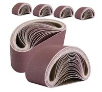 Ciieeo 6 Nastri Abrasivi per Levigatrice a Nastro 4X24 Grana 80 Carta Vetrata Resistente per Levigatura Metalli e Superfici Accessori per Utensili da Banco Nastri per Levigatrice