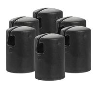 Ciieeo 6 Pezzi Copertura per Trampolino in ABS Nero, Protezione per Aste Piccole, Ricambio Resistente per Ridurre Infortuni e Collegamento Recinzione