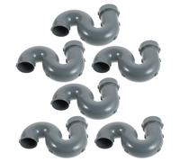 Ciieeo 6 Pezzi Copritubo in Plastica per Scarico Lavello Cucina, Alloggiamento S-trap Resistente All'invecchiamento, Accessorio per Impianti Idraulici Domestici