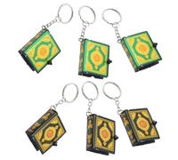 Ciieeo 6 Pezzi Portachiavi a Forma di Volume Sacro in Metallo e PVC Verde | Stile alla Moda, Uso Quotidiano, Ciondolo Versatile, Regalo per Compleanno, Dettaglio Decorativo Compatto