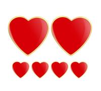 Ciieeo 6 Pezzi Spilla a Cuore, Spilla da Sciarpa, Lega, Rossa, Doppio Cuore, per Zaini e Sciarpe, per Lavoro e Diy, per Donne, San Valentino