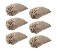 Ciieeo 6 Sacchetti di Iuta Coulisse 20x30 Cm, Sacchetto Riutilizzabile per Verdure e Frutta, Borsa Multifunzione Traspirante per Conservazione e Coltivazione Piante