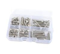 Ciieeo 60 pezzi 60PCS Viti in Acciaio Inossidabile Viti Testa Esagonale con Scatola Portaoggetti Kit Completo per Strumenti Elettrodomestici e Precisione