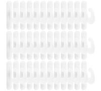Ciieeo 75 Pezzi Ganci da Muro in Plastica Bianca per Tende e Abiti | Stile Minimalista, Uso Versatile, Tengono Saldamente le Tende, Accessorio Bianco per Casa e Armadi