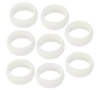 Ciieeo 8 Pezzi Anelli Sportivi da Uomo in Silicone Morbido Bianco Anelli per Esercizi in Palestra Coperture Protettive Accessori per Attività Sportive e Nuoto