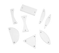 Ciieeo 8 Pezzi Kit Didattico di Fisica per Esperimenti di Ottica Lenti in Plastica Semi-circolari e Prisma, Manuale Incluso per Insegnamento in Aula e Attività Stem