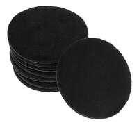 Ciieeo 8 Pezzi Puff per Fondotinta in Pelle Pu Nero, Ultra Sottili e Facili da Pulire, Accessori il Viso per Ritocchi On-the-go e Routine di Bellezza