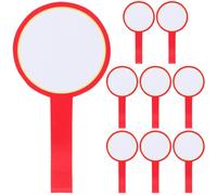 Ciieeo 8 Pezzi Tabellone Segnapunti Portatile Palette Cancellabili a Secco, Mini Lavagne Bianche Doppia Faccia 10x20 Cm per Votazioni, Giochi e Arbitri, Struttura Robusta e Maniglia