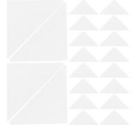 Ciieeo 90 Pezzi Stecche per Colletto Camicia Uomo Bianco Autoadesivo in Plastica Triangolari per Abiti Formali per Lavoro e Incontri