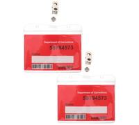 Ciieeo Accessorio Realistico Cartellino Identificativo da Prigioniero per Costume da Carcere 2 Pezzi in Pvc e Carta per Feste di Ruolo e Performance