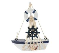 Ciieeo Accordo di Navigazione Mediterraneo Barche da Bagno Arredamento del Bagno Decorazione Arte della Parete della Barca a Vela di Barca a Vela Barca Decorativa Filo di Cotone