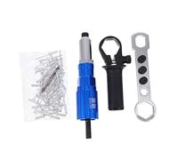 Ciieeo Adattatore Rivettatrice Elettrica in Alluminio con Rivetti e Punta Spirale Accessorio Professionale per Trapano Facile Installazione e Resistente