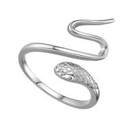 Ciieeo Anello Gioiello Semplice e Stiloso Serpente in Argento Regolabile da Donna Lucidatura Fine Design Avvolgente per Feste e Compleanni