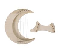 Ciieeo Arpa Lira in Legno Portatile a 7 Corde per Principianti Set Base e Plettri Strumento Musicale per Adulti e per Imparare e Coltivare L’Interesse Musicale