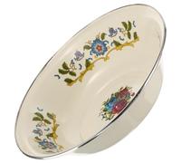 Ciieeo Bacinella per Zuppa Smaltata Vintage 30 CM Pomello Tondo Sul Coperchio, Contenitore Funzionale per Casa e Professionale