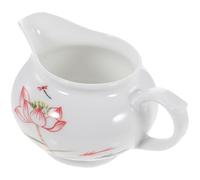 Ciieeo Barca per Salsa in Ceramica Bianca Elegante e Semplice, Salsiera per Servire Latte e Crema, per Cucina e Tavola Raffinata
