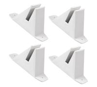 Ciieeo Base per Recinzione da Giardino in Plastica Bianca Set 4 Pezzi Supporti Stabili e Sicuri Accessori Pratici per Steccato Montaggio Facile per Cortile e Spazi Esterni