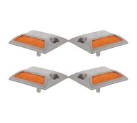 Ciieeo Borchie Riflettenti Stradali 4 Pezzi 3.66X3.66X2.17In Tacchetti Riflettenti Per Sicurezza Notturna Delimitazione Strade Prevenzione Incidenti Esterno Resistente