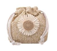 Ciieeo Borsa a Tracolla a Secchiello D’Erba da Donna Borsa Portaoggetti Casual per Spiaggia e Shopping e Resistente per Uso Quotidiano