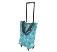 Ciieeo Borsa Carrello Spesa Pieghevole con Ruote Trolley Portatutto in Tela e Resistente Capienza Spaziosa Design Salvaspazio per Viaggi e Shopping Quotidiano