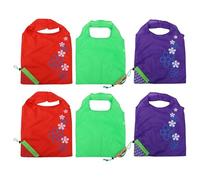 Ciieeo Borsa della Spesa Creativa in Nailon Impermeabile 6Pezzi Sacchetti Pieghevoli a Forma di Frutta per Shopping di Generi Alimentari e Conservazione a Casa Stili multipli