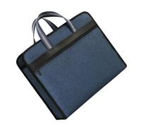 Ciieeo Borsa Portadocumenti Zip in Tela, Organizer Multilivello Blu | Riunioni e Lavoro, Accesso Rapido Fogli, Categorizzazione Semplice, Maniglia per Trasporto