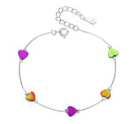 Ciieeo Bracciale Donna Cuore, Gioiello da Polso in Metallo Argentato | Stile Moda dal Design Unico, Facile da Indossare, per Compleanno e Anniversario