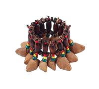 Ciieeo Bracciale Handmade Guscio di Noce e Campanellini per Percussioni Orchestrali, Design Etnico Speciale, Taglia Unica Adatto per Danza e Meditazione