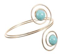 Ciieeo Bracciale Rigido da Donna Regolabile in Metallo Dorato Fascia da Braccio con Design a Accessorio Elegante per Matrimonio e Occasioni Speciali