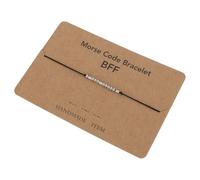 Ciieeo Braccialetti di Coppia in Acciaio Inossidabile 2 Pezzi, Catene a Mano Creative Codice Morse, Leggeri e Comodi, Regalo per Feste e Matrimoni