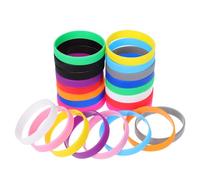 Ciieeo Braccialetti in Gomma Morbida Multicolore per Feste e Giochi Interattivi, Adattabili a Tutte le Età, Set da 24 Pezzi per Eventi e Team Building